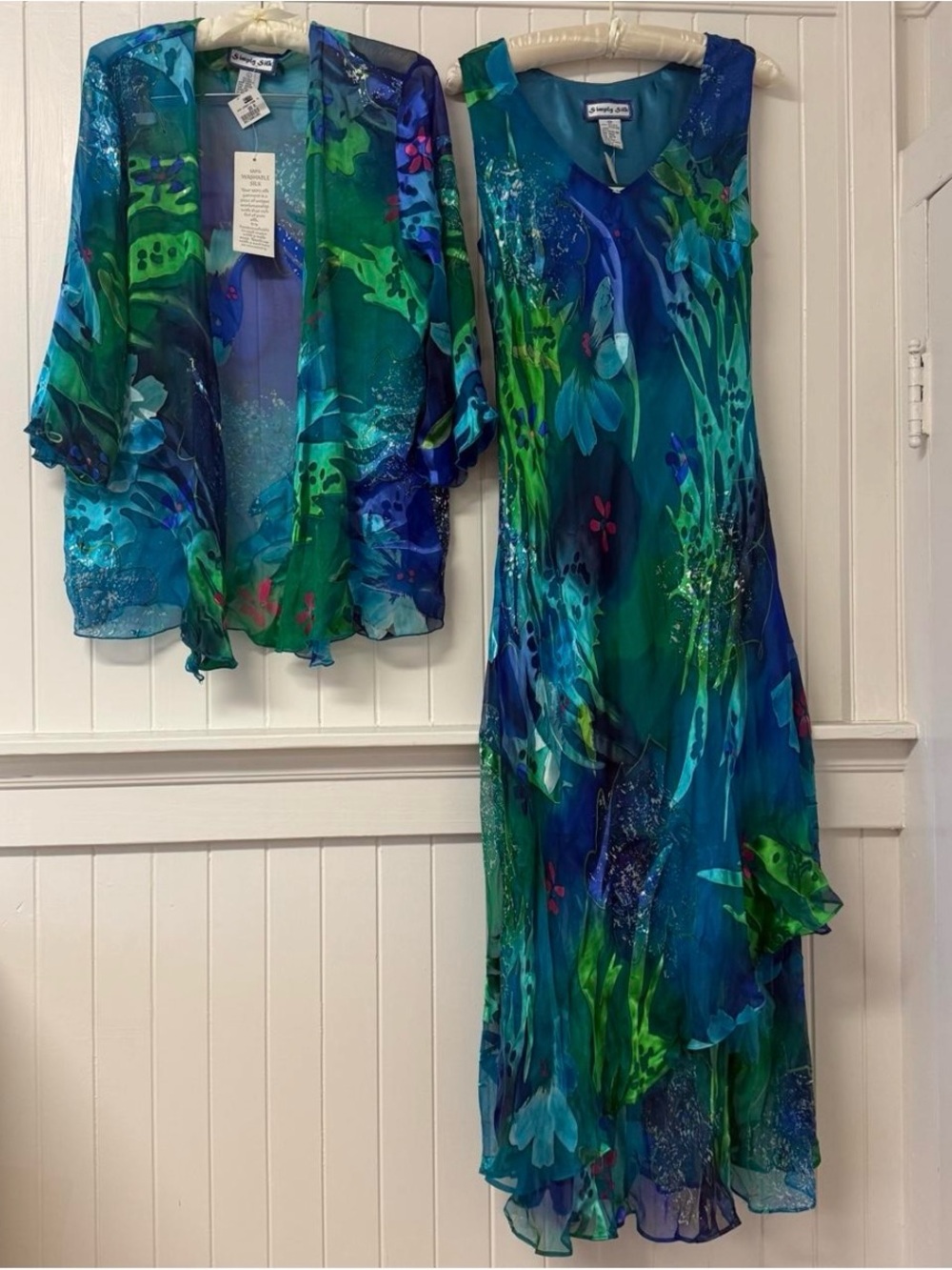 Simply Silk Dress and Shawl Top Mermaid Set